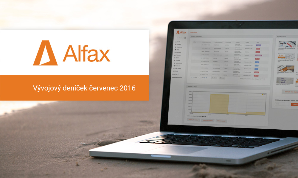 Vývojový deníček Alfax – červenec 2016